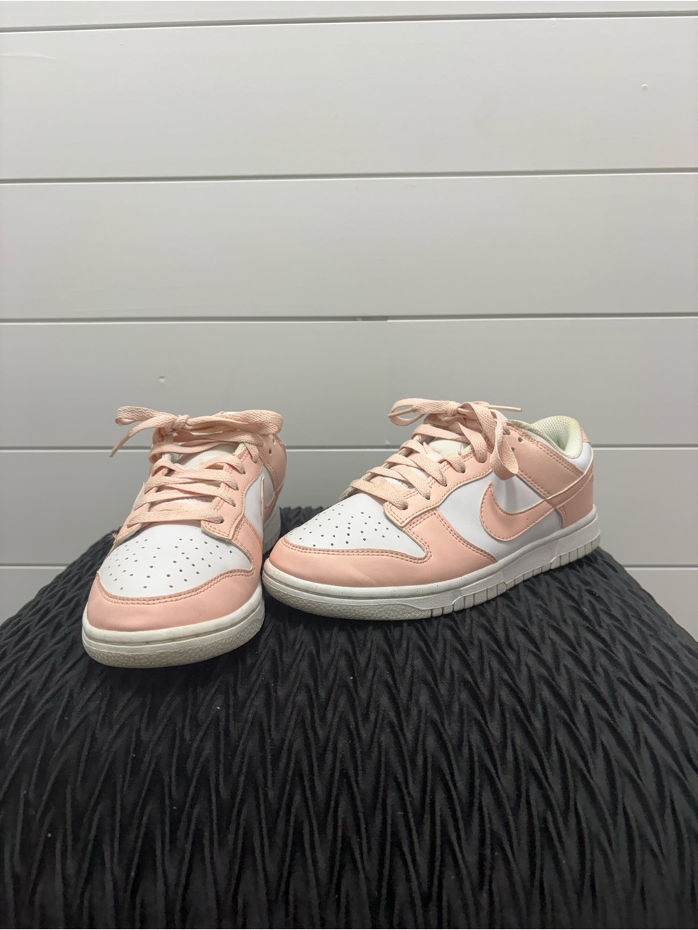 Nike Low-Top Sneakers in Blush Pink and White
